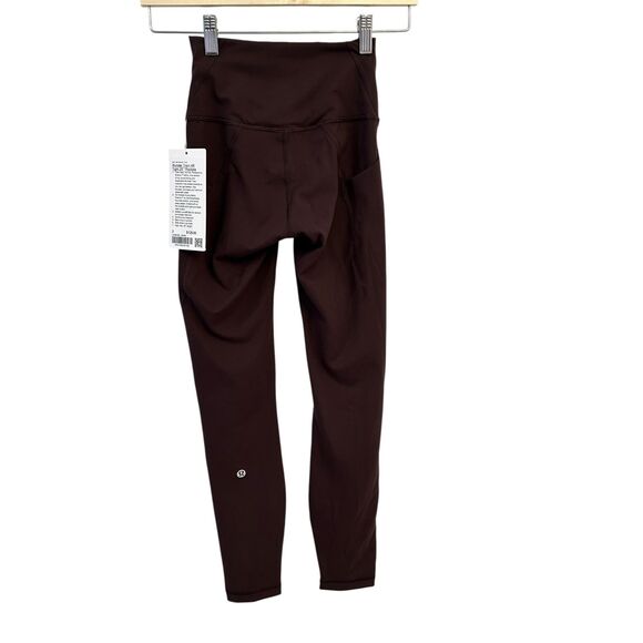 NWT Lululemon Wunder Train High-Rise Tight with Pockets 25" size 2 Espresso - Picture 7 of 7